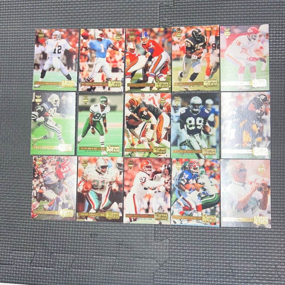 Vintage 1992 Pro Set Football Trading Card Collection Complete Gold Series
